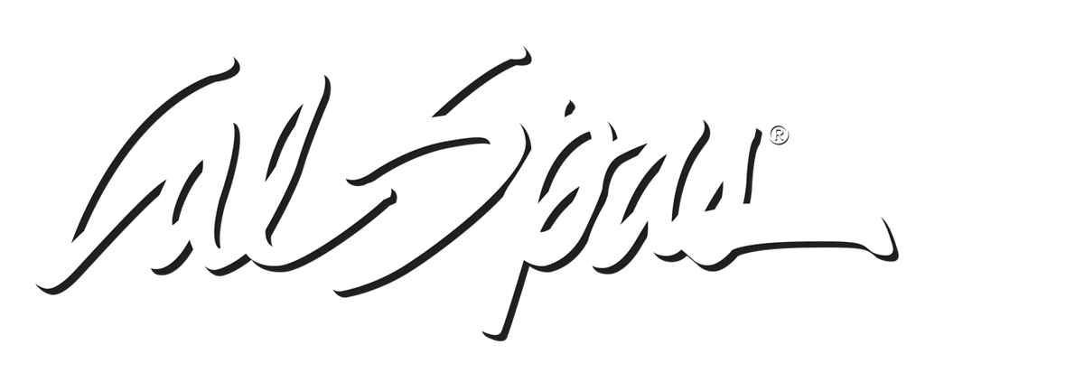 Calspas White logo hot tubs spas for sale Sandy Springs